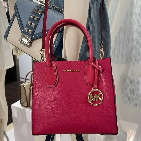MICHAEL KORSMercer Medium Pebbled Leather Crossbody Satchel BagNWT